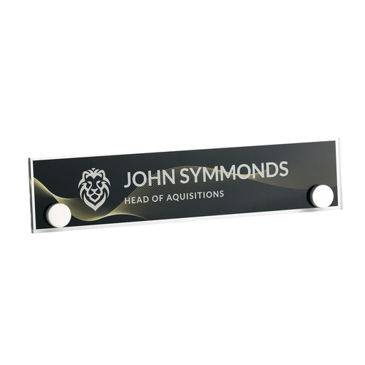 [ACR-NP-2] Acrylic Pillar Nameplate 180mm x 40mm