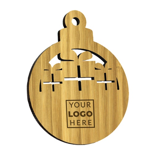 [BMB-CTO-B11-BAMBOO] Bamboo Xmas Presents Bauble