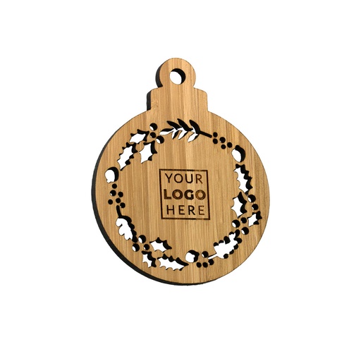 [BMB-CTO-B14-BAMBOO] Bamboo Xmas Wreath Bauble
