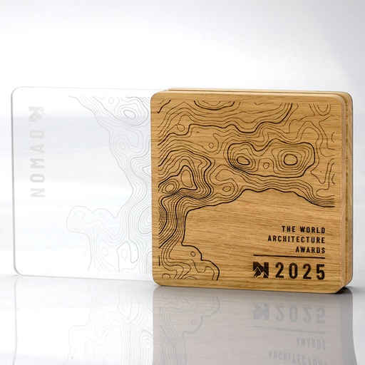 [ALA-OS-OAK] Oak Layered Acrylic Offset Square Award