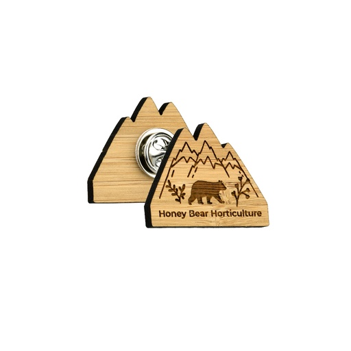 [BME-PB35-BAMBOO] Bamboo Engraved Clutch Pin Badge Upto 35x35mm