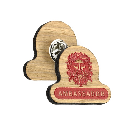 [WDP-PB35] Oak Printed Clutch Pin Badge Upto 35x35mm