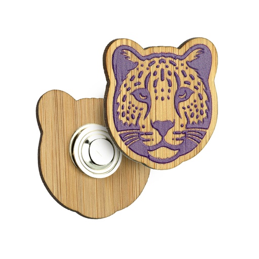 [BMP-PB35M] Bamboo Printed Clutch Pin Badge with Magnet Fitting Upto 35x35mm
