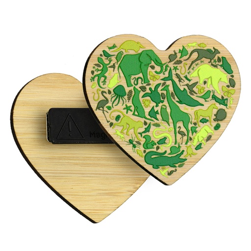 [BMP-PB70M] Bamboo Printed Pin Badge with Magnet Fitting Upto 70x70mm