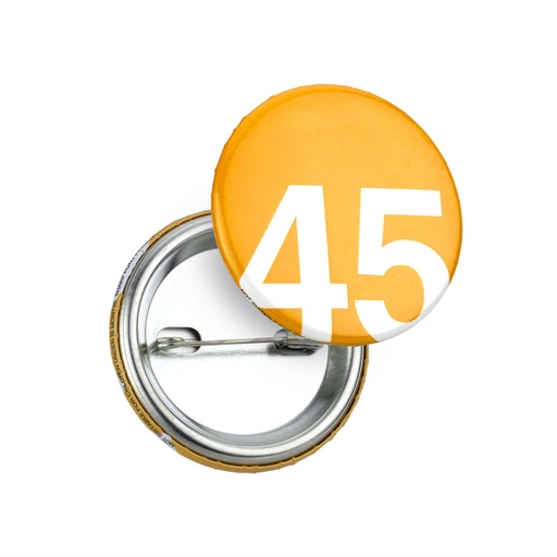 [AM-BB45A] 45mm All Metal Button Badge - Pin Aligned Horizontally to Artwork