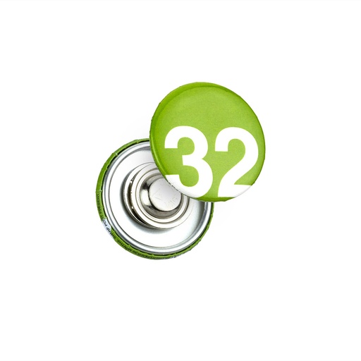 [AM-BB32M] 32mm All Metal Button Badge with Magnet Fitting
