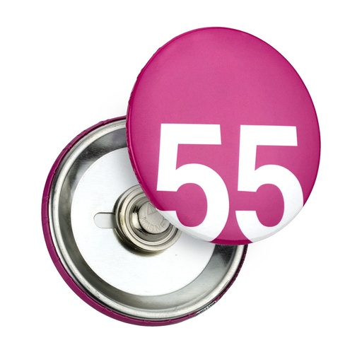 [AM-BB55M] 55mm All Metal Button Badge with Magnet Fitting