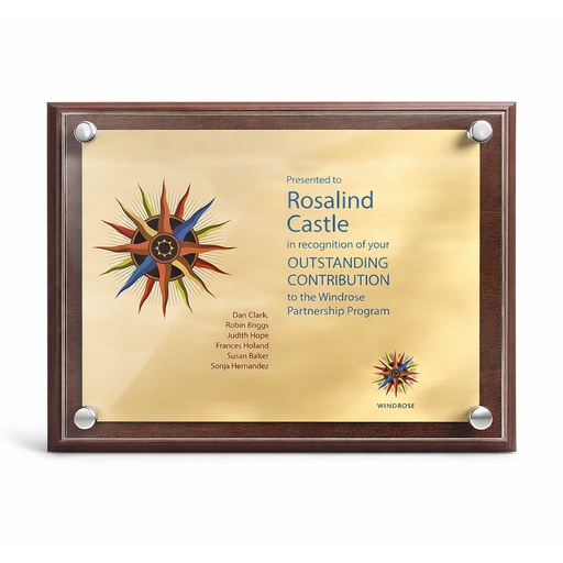 [AAPM8x6L-PA] MDF Pillar Plaque 8ins x 6ins Landscape - Print to Plate and Acrylic