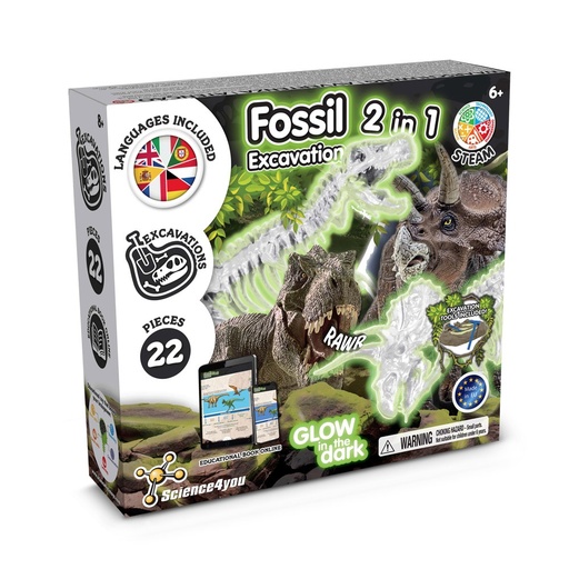 [35823-100] 2 in 1 Fossil Excavation Kit I. Educational game for children