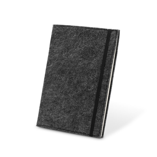 [93636-133] BALDWIN. A5 notepad with recycled felt cover (100% rPET) and lined pages in 100% recycled paper