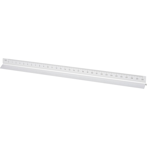 [1349356-032] Aluminium scale ruler (30cm)