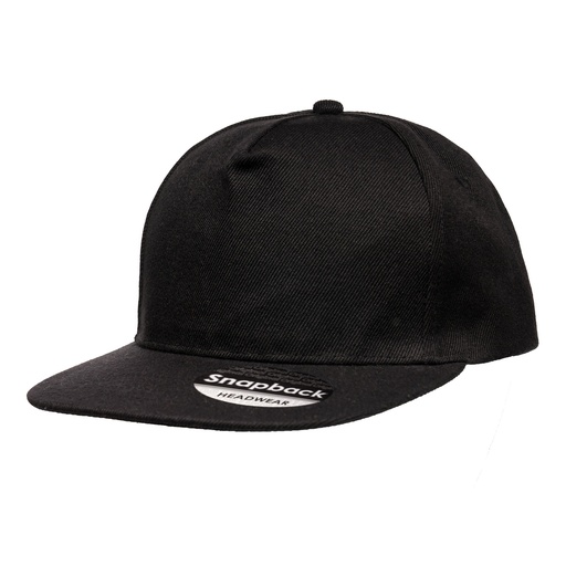 [CF1008BLAC] 100% Polyester Snapback Cap