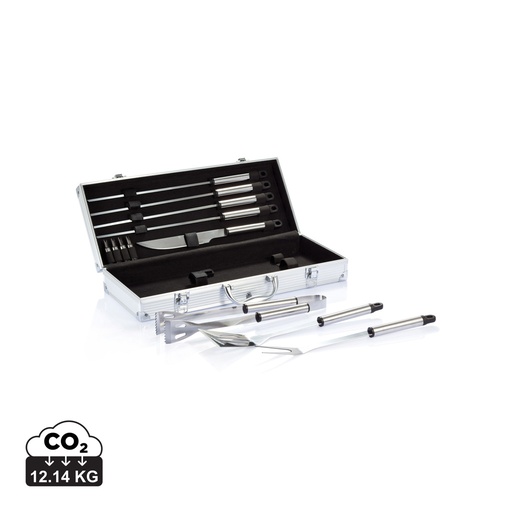 [P422.182] 12 pcs barbecue set in aluminium box