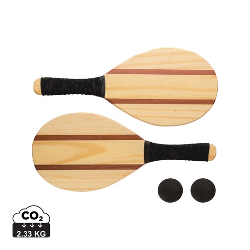 [P453.509] Wooden frescobol tennis set