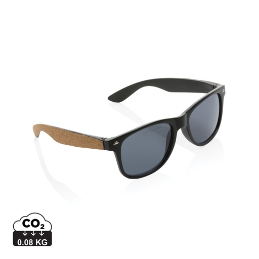 [P453.881] GRS recycled PC plastic sunglasses with cork
