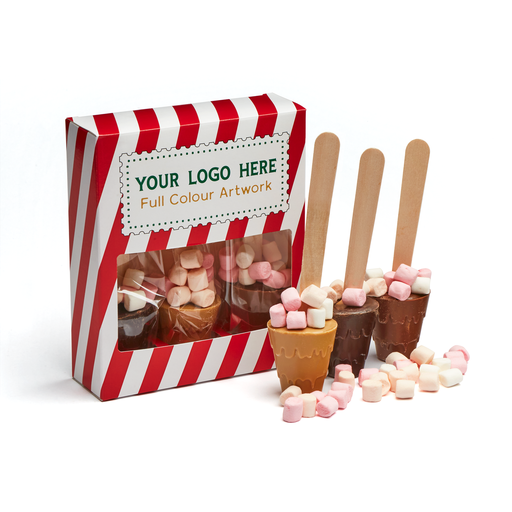 [100372] Trio of Hot Chocolate Spoon Gift - Gold, Milk and Dark