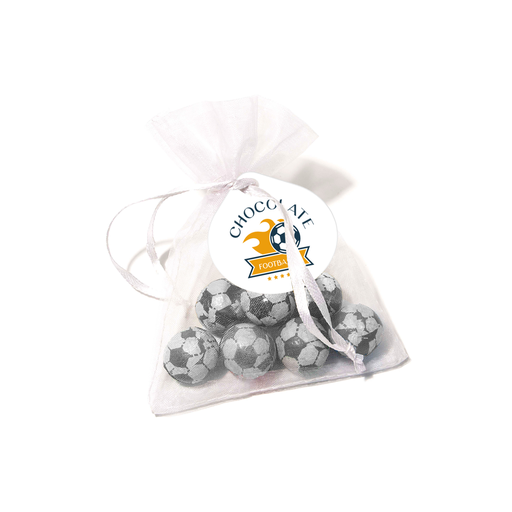 [103219] Organza Bag - Chocolate Footballs
