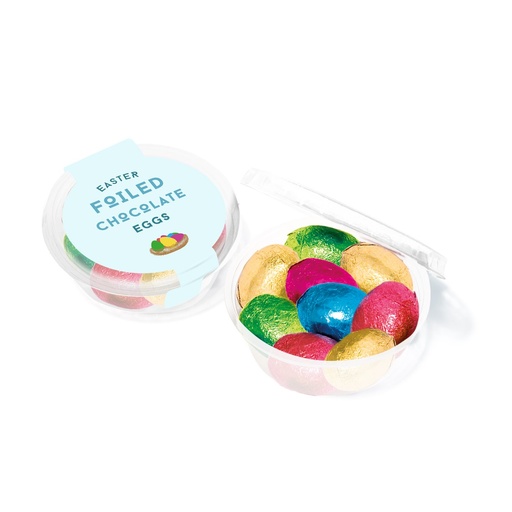 [105615] Easter - Eco Midi Pot - Foiled Chocolate Eggs