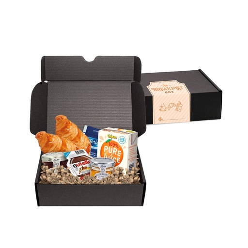 [105964] Gift Boxes - Midi Black Gift Box - Breakfast Editon