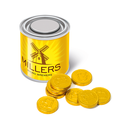 [107049] Small Paint Tin - Chocolate Coins