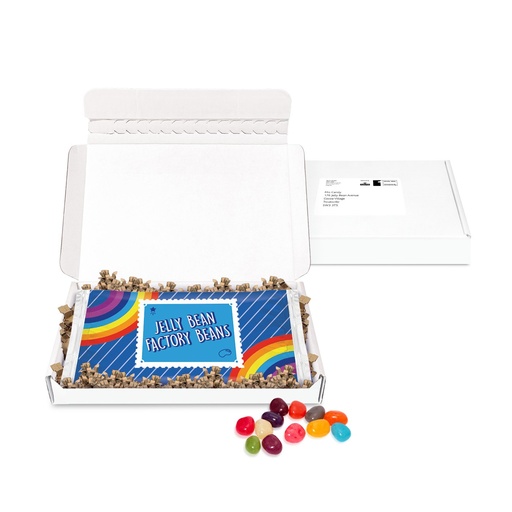 [105793] Gift Boxes - Mini White Postal Box - Flow Bag - Jelly Bean Factory®